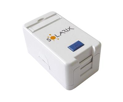Solarix Socket modular Solarix for 1 keystone on wall white SXMO-1-0-WH