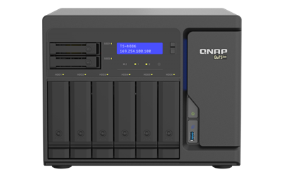 QNAP TS-h886-D1622-16G (Xeon 3,2GHz, ZFS, 16GB ECC RAM, 6x3,5 +2x 2,5 , 2xPCIe, 4x2,5GbE,2xM.2 NVMe)