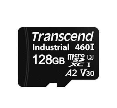 Transcend 128GB microSDXC460I UHS-I U3 V30 A2 3K P/E (3D TLC) průmyslová paměťová karta, 100MB/s R,