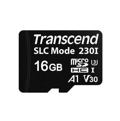 Transcend 16GB microSDHC230I UHS-I U3 V30 A1 (Class 10) 3D TLC (SLC mode) industrial memory card,