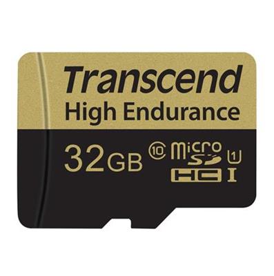 Transcend 32GB microSDHC UHS-I U1 (Class 10) High Endurance MLC industrial memory card (with adapter