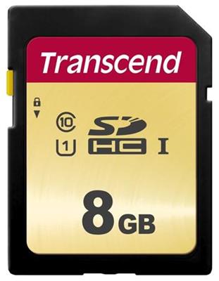 Transcend 8GB SDHC 500S (Class 10) UHS-I U1 (Ultimate) MLC memory card