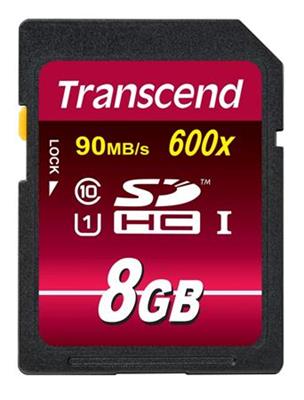 Transcend 8GB SDHC (Class 10) UHS-I 600x (Ultimate) MLC memory card