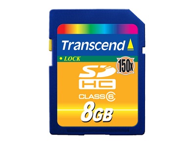 Transcend 8GB SDHC (Class 4) memory card