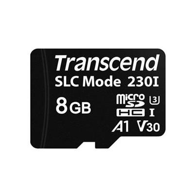 Transcend 8GB microSDHC230I UHS-I U3 V30 A1 (Class 10) 3D TLC (SLC mode) industrial memory card,