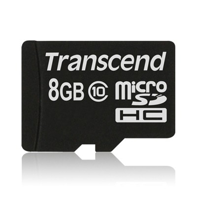 Transcend 8GB microSDHC (Class 10) memory card (without adapter)