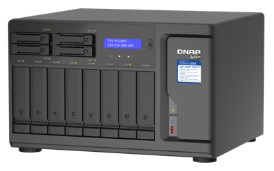 QNAP TVS-h1288X-W1250-16G (Xeon 3,3GHz, ZFS, 16GB ECC RAM, 8x 3,5 + 4x 2,5 , 2x M.2 NVMe, 4x 2,5GbE)