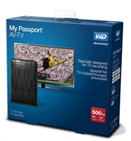 WD My Passport AV-TV 500GB Ext. 2.5  USB3.0, Black
