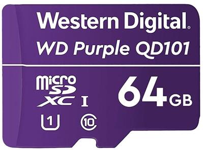 WD MicroSDXC card 64GB Purple WDD064G1P0C Class 10