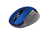 C-TECH mouse WLM-02, black-blue, wireless, 1600DPI, 6 buttons, USB nano receiver