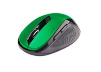 C-TECH mouse WLM-02, black-green, wireless, 1600DPI, 6 buttons, USB nano receiver