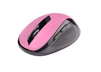 C-TECH mouse WLM-02, black-pink, wireless, 1600DPI, 6 buttons, USB nano receiver