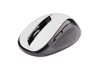 C-TECH mouse WLM-02, black and white, wireless, 1600DPI, 6 buttons, USB nano receiver