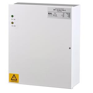 Power source 12V, 7A, in sheet metal box, place for 18Ah battery