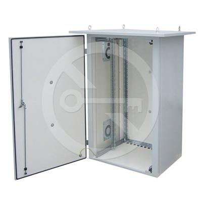 Solarix Thermally Insulated Cabinet LC-07 15U 700x400 RAL 7035 with Ventilation Unit (left side)