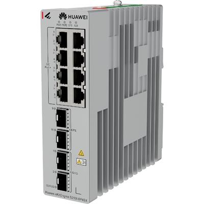 Huawei S210I-8P4SX Gigabit PoE smart industrial switch, 2x SFP, 2x SFP+, redundant power