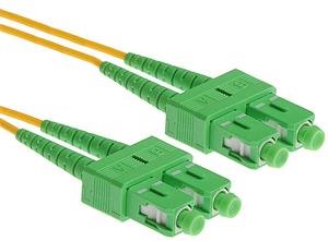 Masterlan fiber optic patch cord, SCapc/SCapc, Duplex, Singlemode 9/125, G.657.A1, 0,5m