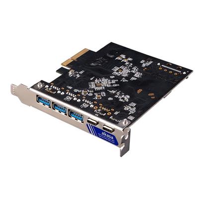 AKASA PCIe controller for 3x USB 3.2 Gen2 type A, 2x USB 3.2 Gen2 type C / AK-PCCU3-09 / 10gbps /