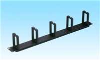 19  wire management panel 1U, 5x plastic handle, black, type CMP4