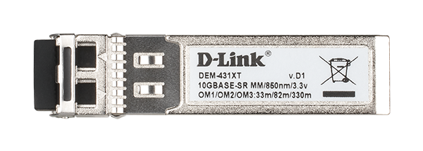 D-Link 10GBase-SR SFP+ Transceiver, 80/300m - tray of 10