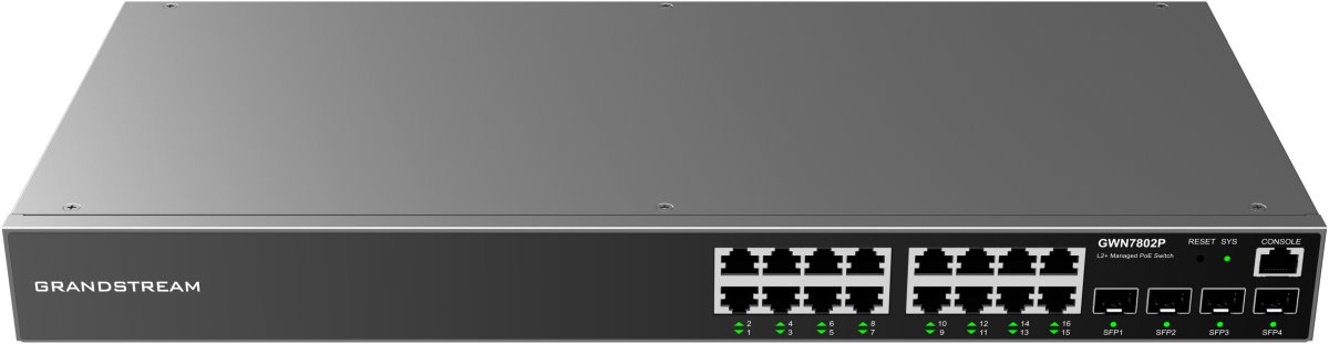 Grandstream GWN7802P Layer 2+ Managed Network PoE Switch 16 ports / 4 SFP