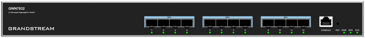 Grandstream GWN7832 Layer 3 Managed Network Switch 12 SFP+ ports