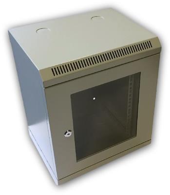 DATACOM 10  data cabinet 9U/280 mm (glass) Gray