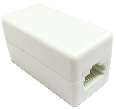 EuroLan coupler UTP, Cat.5e, RJ45-RJ45, white