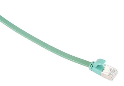 Masterlan comfort patch cable U/FTP, flat, Cat6A, 0,5m, green, LSZH