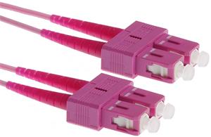 Masterlan fiber optic patch cord, SCupc-SCupc, Multimode 50/125 OM4, duplex, 2m