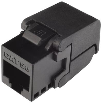 Solarix tool-free keystone CAT5E UTP RJ45, black