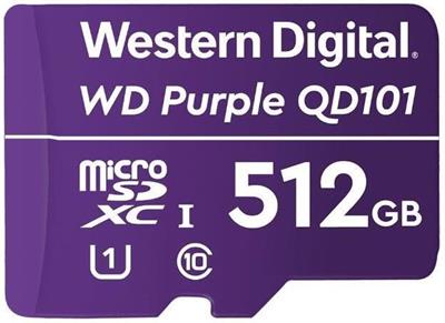 WD MicroSDXC card 512GB Purple WDD512G1P0C Class 10